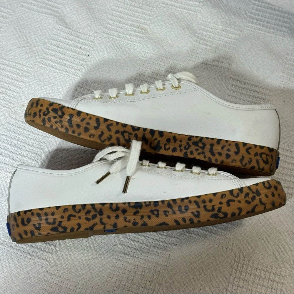 Keds Womens Kickstart Foxing Leopard Sneakers Shoes Casual - Brown, White Size 7